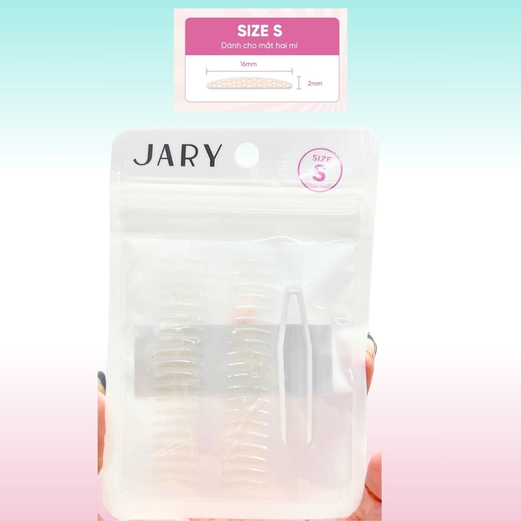 Miếng Dán Kích Mí Jary Tàng Hình Bám Dính Cao Cho Mí Mắt To Tròn Tự Nhiên 40 Miếng Tặng Kèm Nhíp