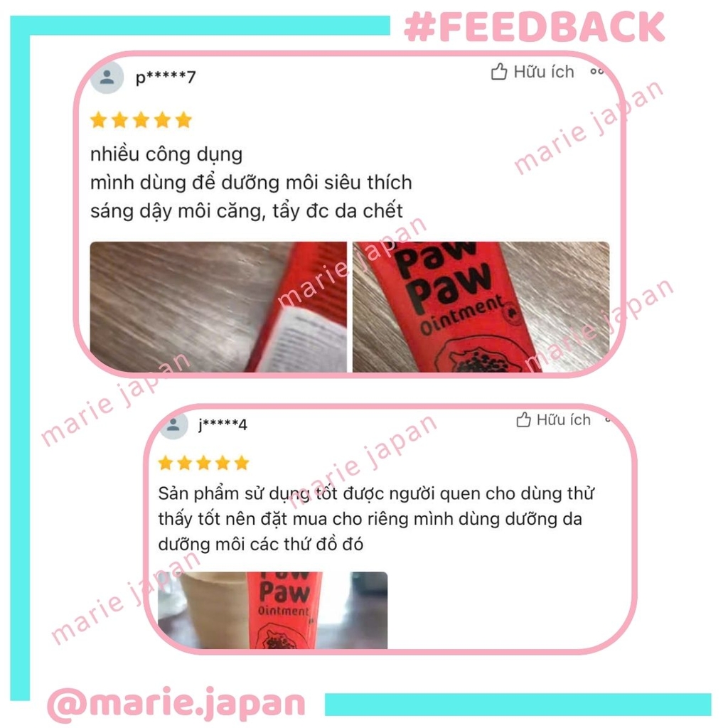 Kem Dưỡng Đa Năng Pure Paw Paw Chiết Xuất Đu Đủ Giảm Khô Nẻ Môi Vết Bỏng Ngứa Ngoài Da Tuýp 25G