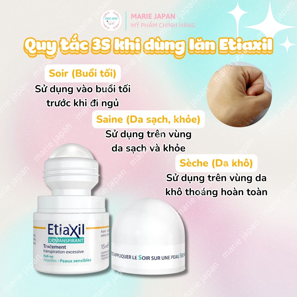Lăn Etiaxil Giảm Mồ Hôi Ngăn Mùi Hiệu Quả Chính Hãng 15ml