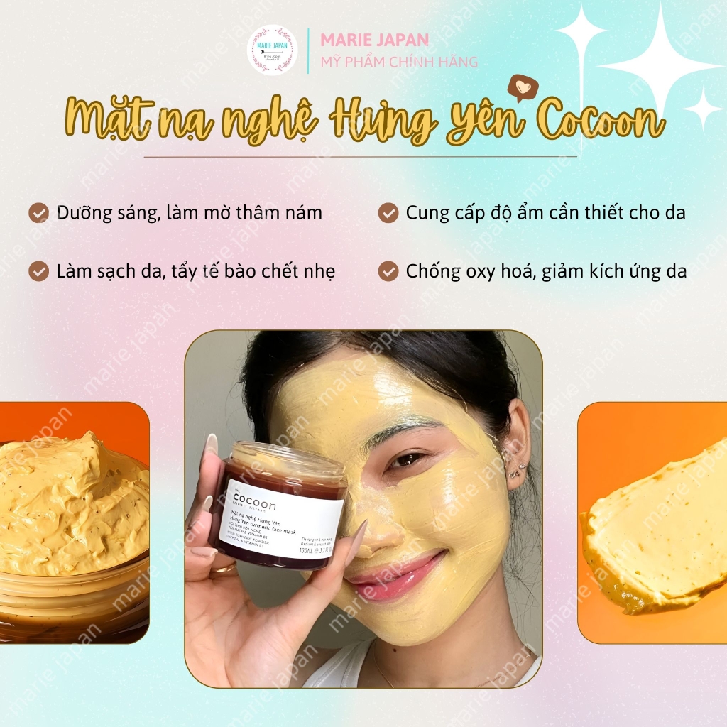 Mặt Nạ Dưỡng Sáng Mờ Thâm Nghệ Hưng Yên Cocoon