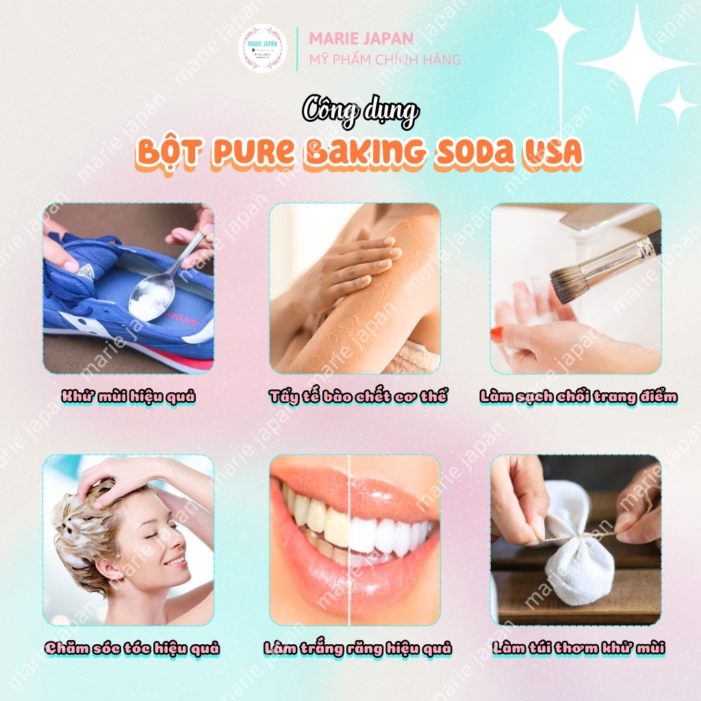 Bột Đa Công Dụng Pure Baking Soda Arm Hammer USA 454g