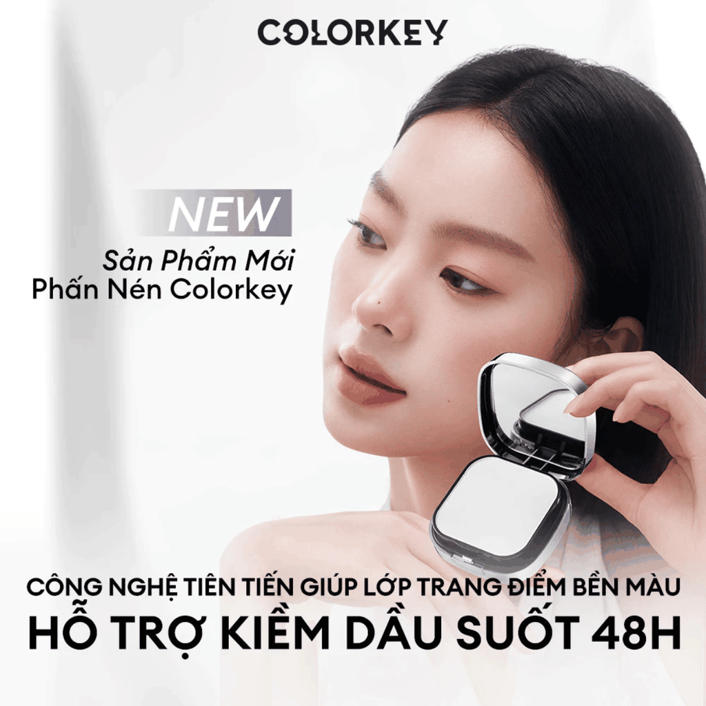 Phấn Phủ Dạng Nén Colorkey Kiềm Dầu Mịn Lì Long Lasting Oil-Control Airy Power 12g