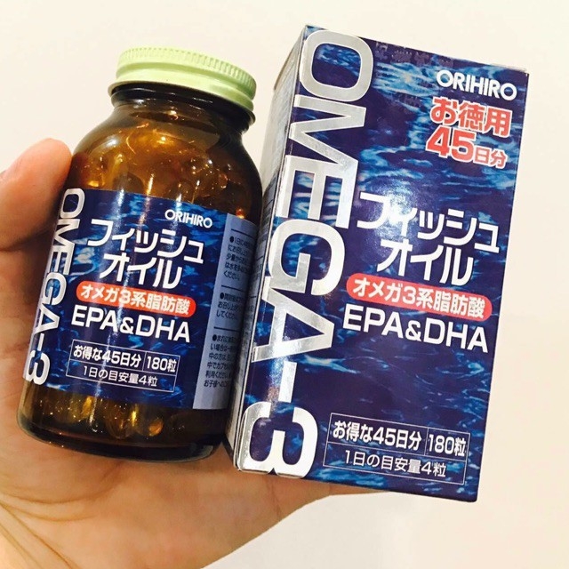 Dầu Cá Omega 3 Orihiro Nhật Bản 180 Viên