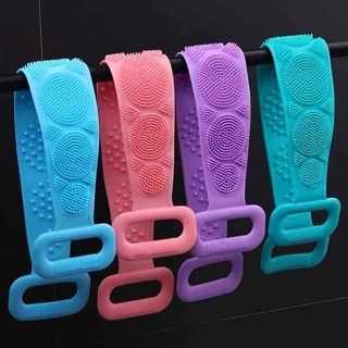Dây Tắm Chà Lưng 2 Mặt Bằng Silicone Mẫu Mới (Giao màu ngẫu nhiên)