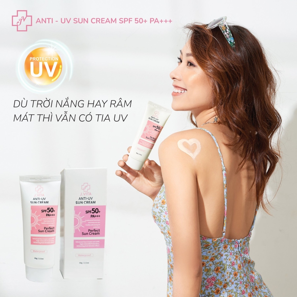 Kem Chống Nắng J.Vita ANTI-UV Sun Cream SPF 50+PA+++ Hàn Quốc 60g