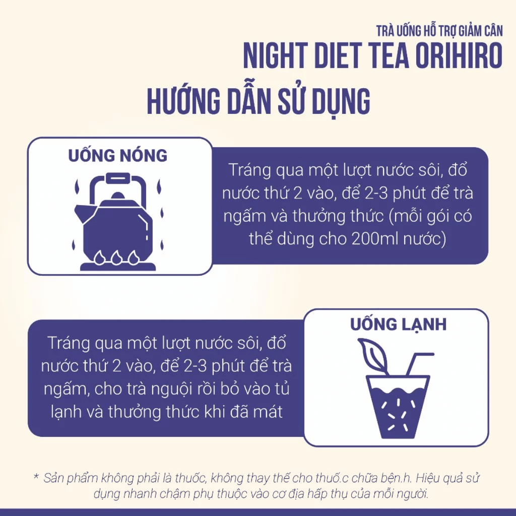 Trà Giảm Cân Orihiro Night Diet Nhật Bản