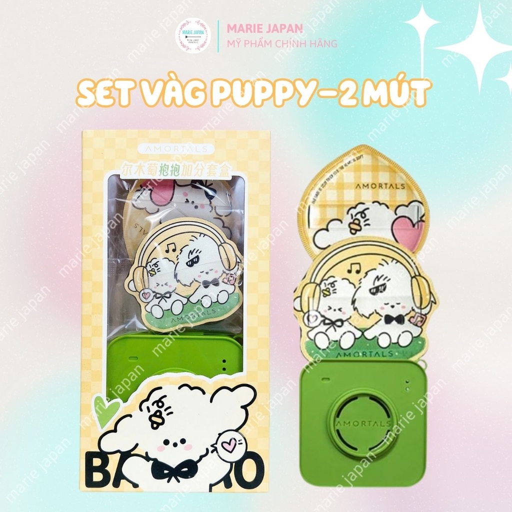 Set Bông Mút Trang Điểm Amortals Powder Puff Mềm Mại Đàn Hồi Nền Mịn Siêu Tốt