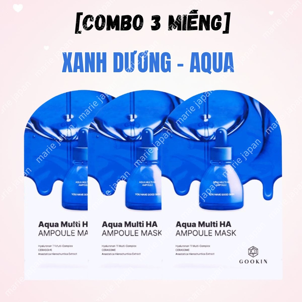 [COMBO 3 MIẾNG] Mặt Nạ Gookin Ampoule Mask Cấp Ẩm Dưỡng Sáng Phục Hồi Căng Bóng Da Hàn Quốc