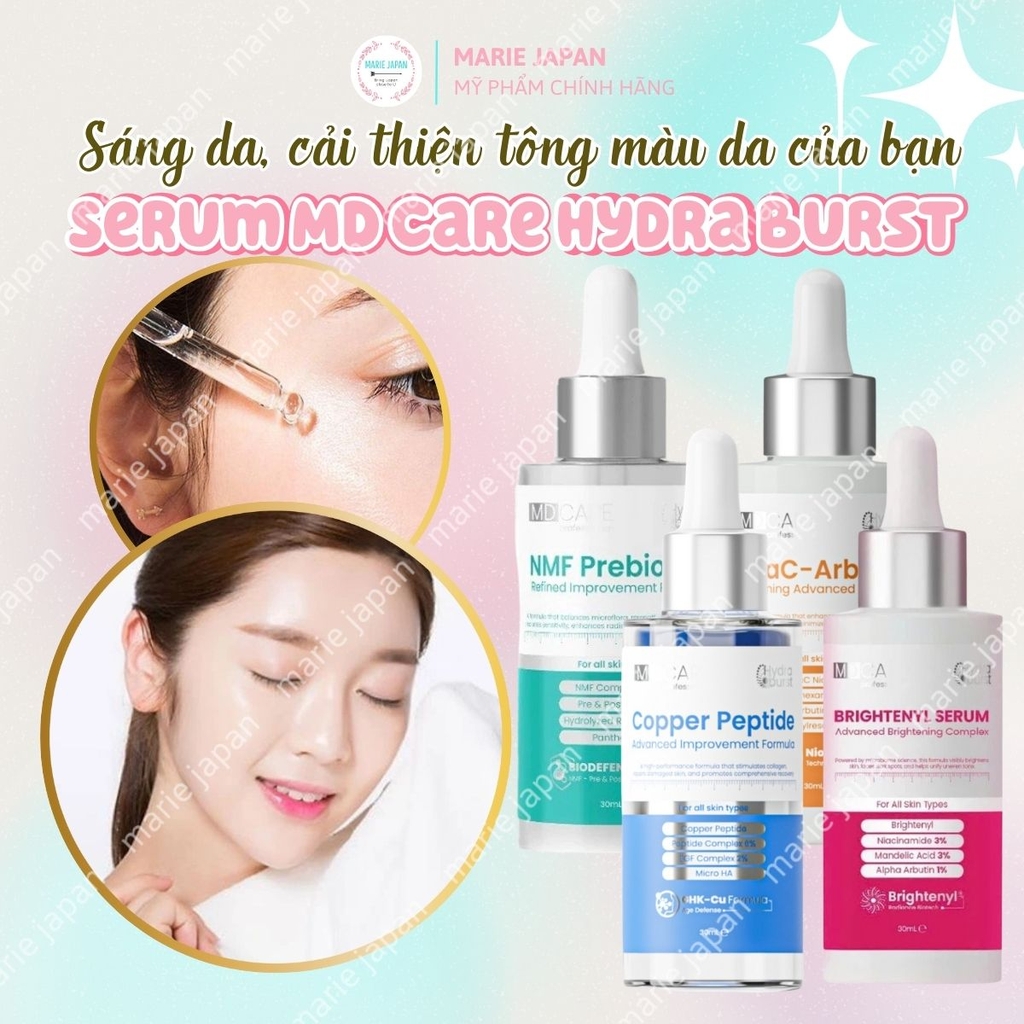 Serum MD Care Hydra Burst Cấp Ẩm Sáng Da Giảm Thâm Nám Hàn Quốc 30ml