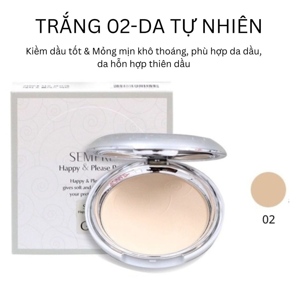 Phấn Phủ Catalina Geo Sempre /Catalina Happy & Please Pact Siêu Mịn Kiềm Dầu  Khô Thoáng Tự Nhiên Hàn Quốc 22g