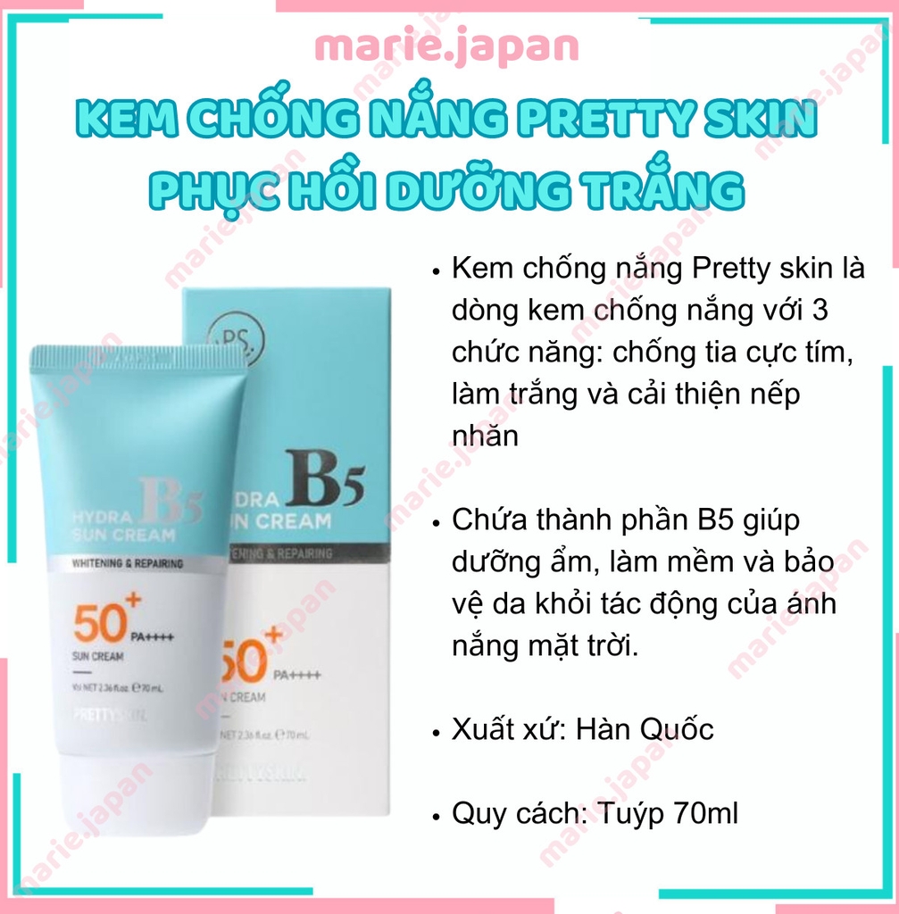 Kem Chống Nắng Pretty Skin Hydra B5 Sun Cream SPF 50+/PA+++
