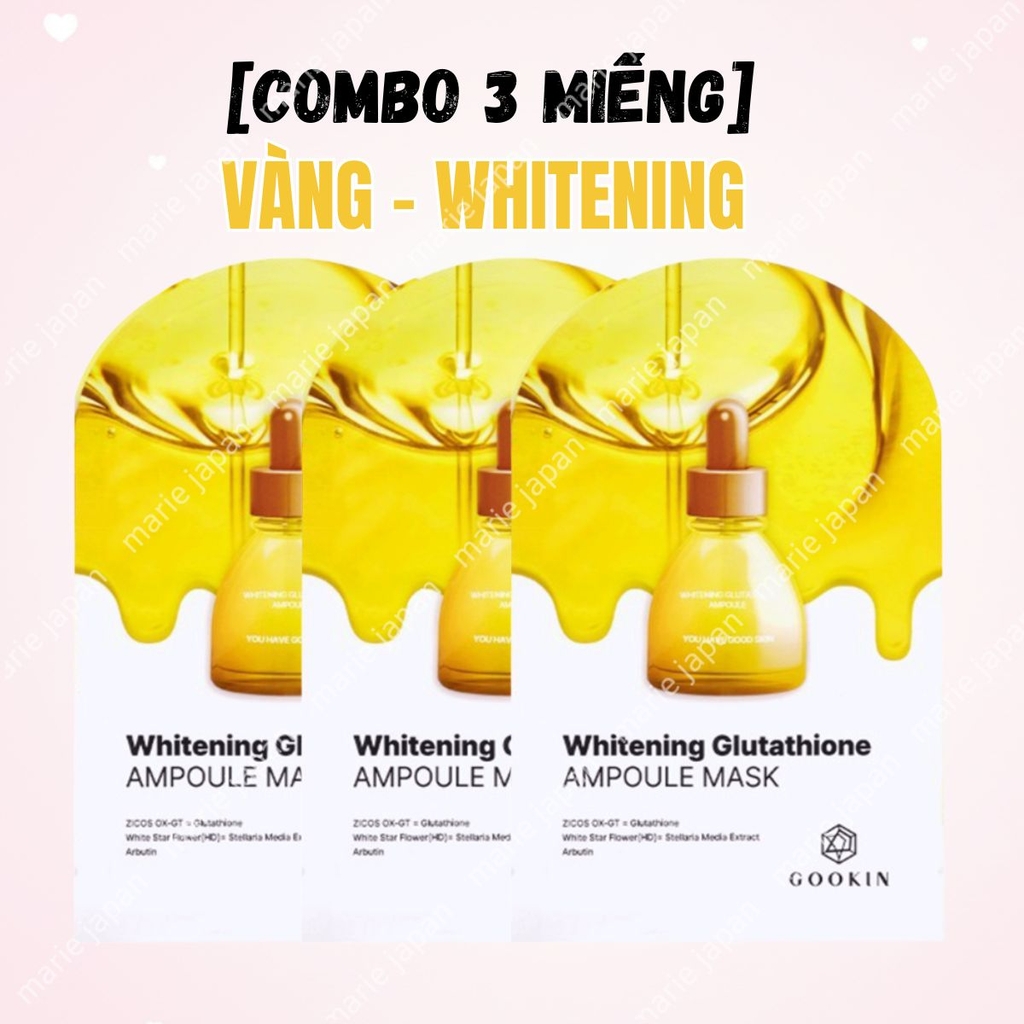 [COMBO 3 MIẾNG] Mặt Nạ Gookin Ampoule Mask Cấp Ẩm Dưỡng Sáng Phục Hồi Căng Bóng Da Hàn Quốc