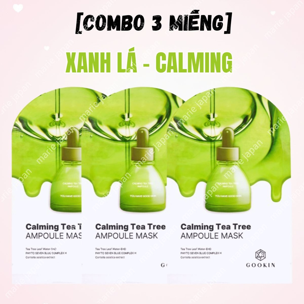 [COMBO 3 MIẾNG] Mặt Nạ Gookin Ampoule Mask Cấp Ẩm Dưỡng Sáng Phục Hồi Căng Bóng Da Hàn Quốc
