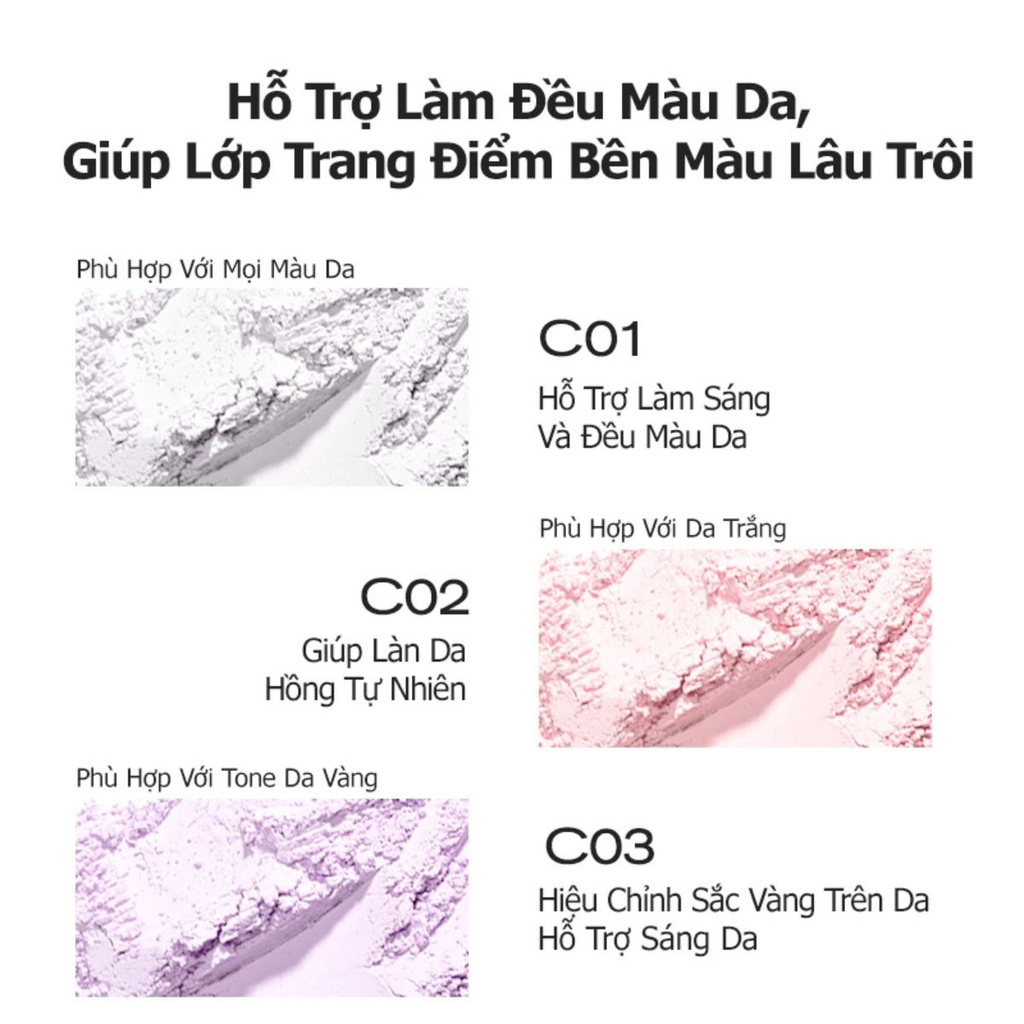 Phấn Phủ Colorkey Lasting Naturally Kiềm Dầu Siêu Mịn Giúp Lớp Trang Điểm Tự Nhiên Hộp 8g
