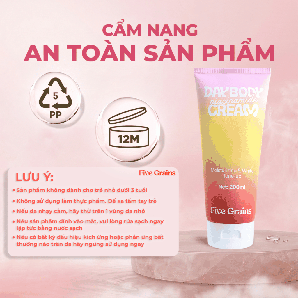 [MUA 2 TẶNG 1] Kem Dưỡng Boby Five Grains Niacinamide Nâng Tone Sáng Da Cấp Ẩm Day & Night - TẶNG GĂNG TAY NÂU THOA KEM