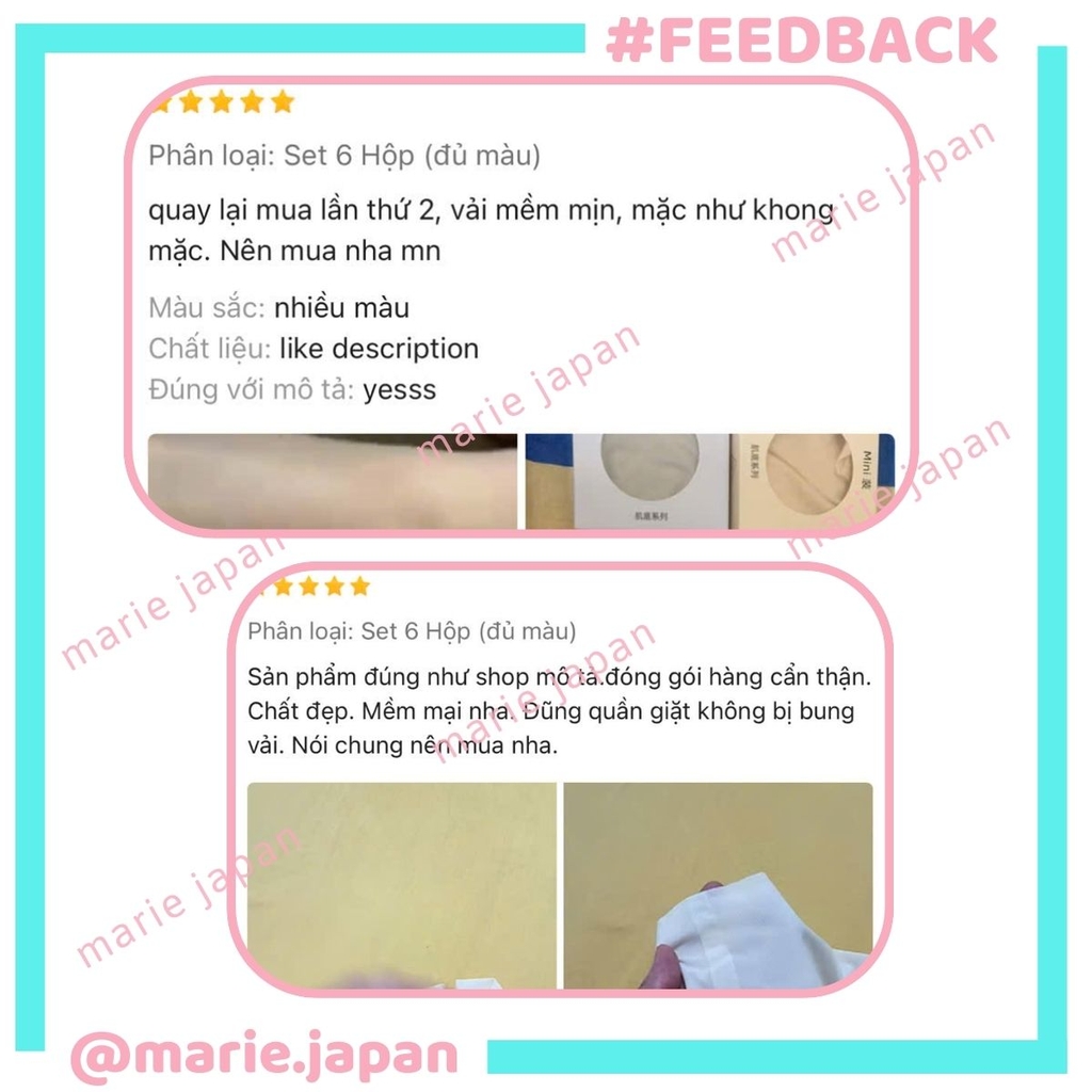 Set 6 Quần Lót Nữ Su Thạch Không Lộ Viền Cotton Tàng Hình Mềm Mịn Thoáng Khí