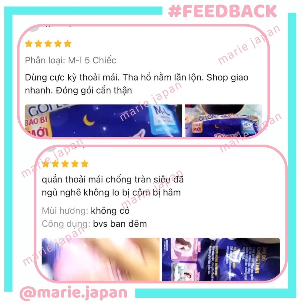 Băng Quần Diana Beauty Hip Ôm Sát Chống Tràn Thoải Mái Khô Thoáng Nhật Bản