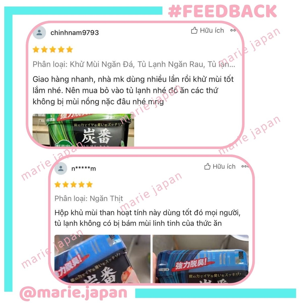 Hộp khử mùi Tủ lạnh KOKUBO than hoạt tính 200g