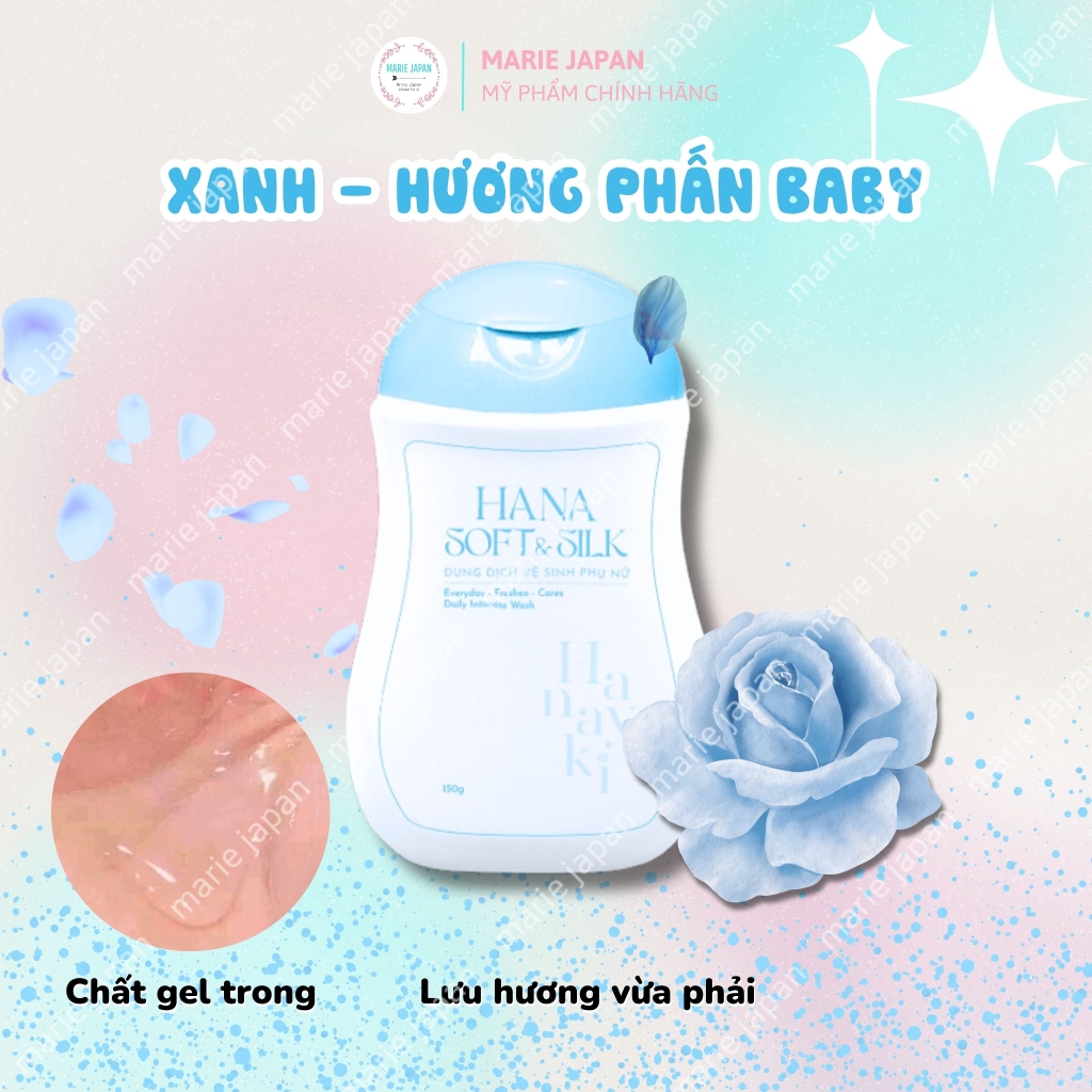 Dung Dịch Vệ Sinh Phụ Nữ Hanayuki Làm Sạch Khử Mùi Vùng Kín Soft & Silk 150ml
