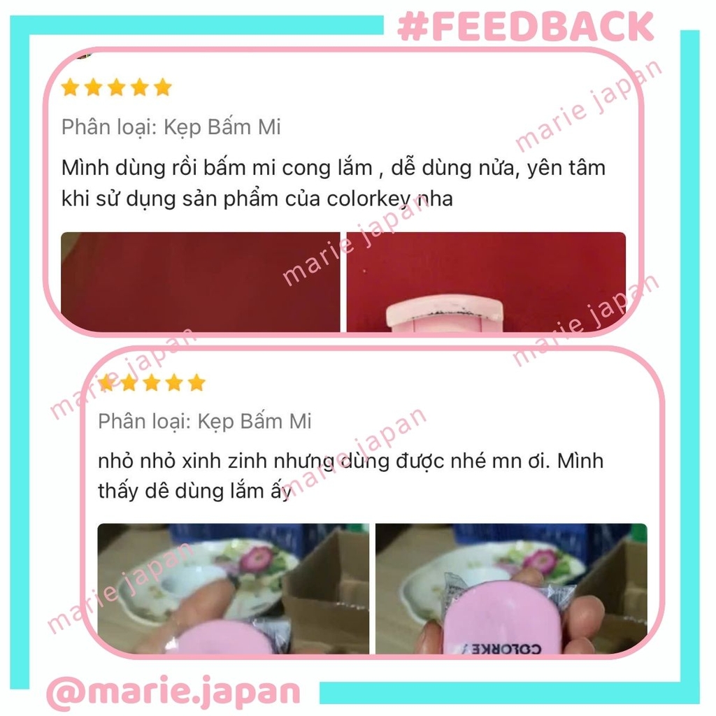 Bấm Mi Colorkey Eyelash Curler Mi Siêu Cong Tự Nhiên Nhỏ Gọn