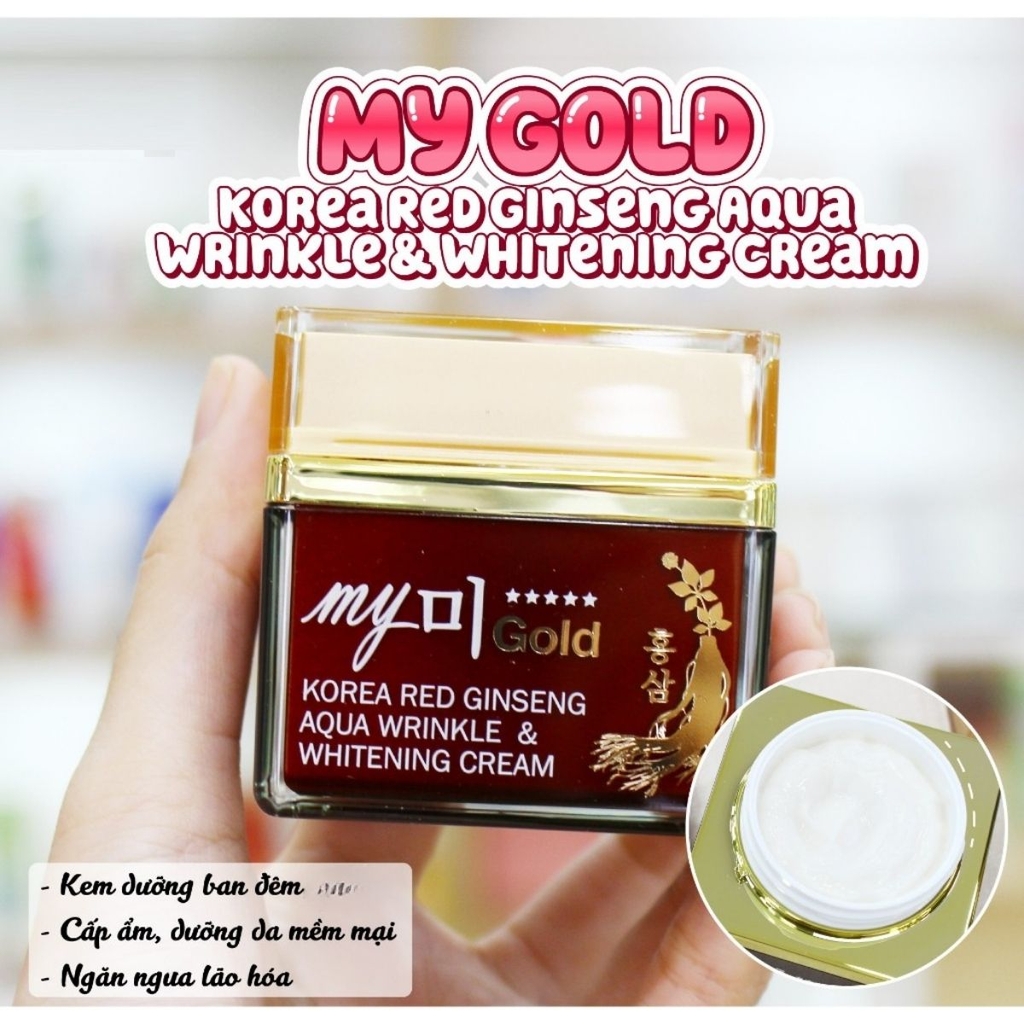 Kem Dưỡng My Gold Korea Red Ginseng - WHITE CREAM NGÀY Hũ 50ml