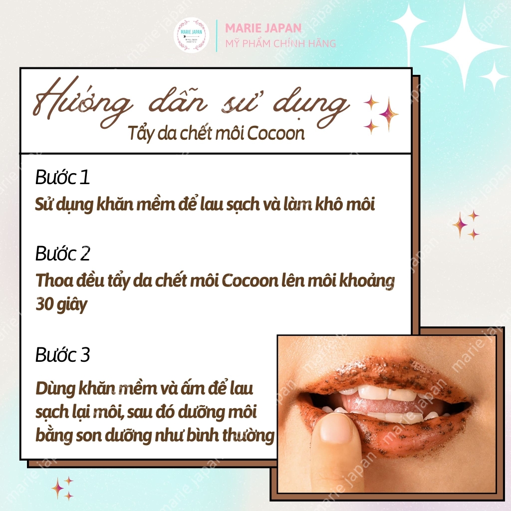 Tẩy TBC Môi Cocoon Cà Phê Đắk Lắsk Cây 5g