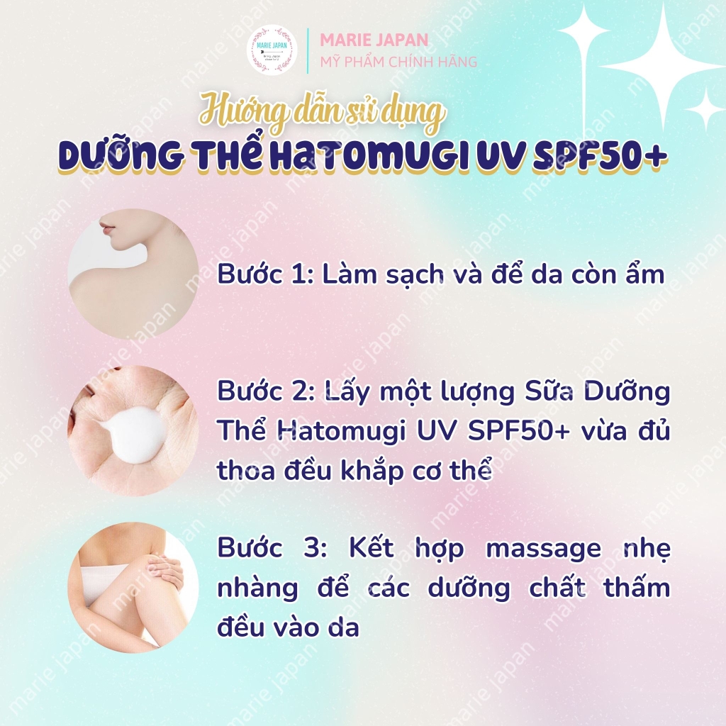 Dưỡng Thể Hatomugi The UV Milky Gel SPF50 Chai 250ml