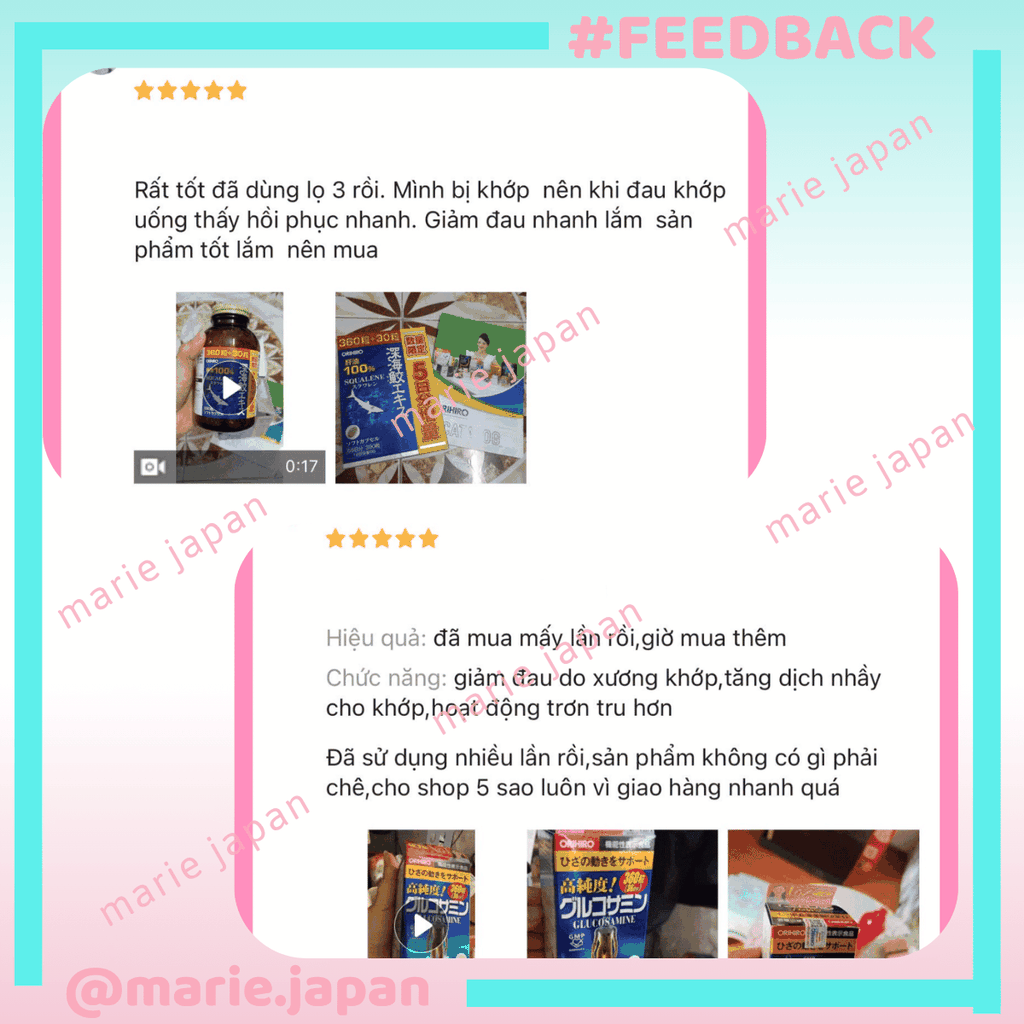 Viên Uống Squalene Sụn Vi Cá Mập Bổ Xương Khớp Orihiro Nhật Bản