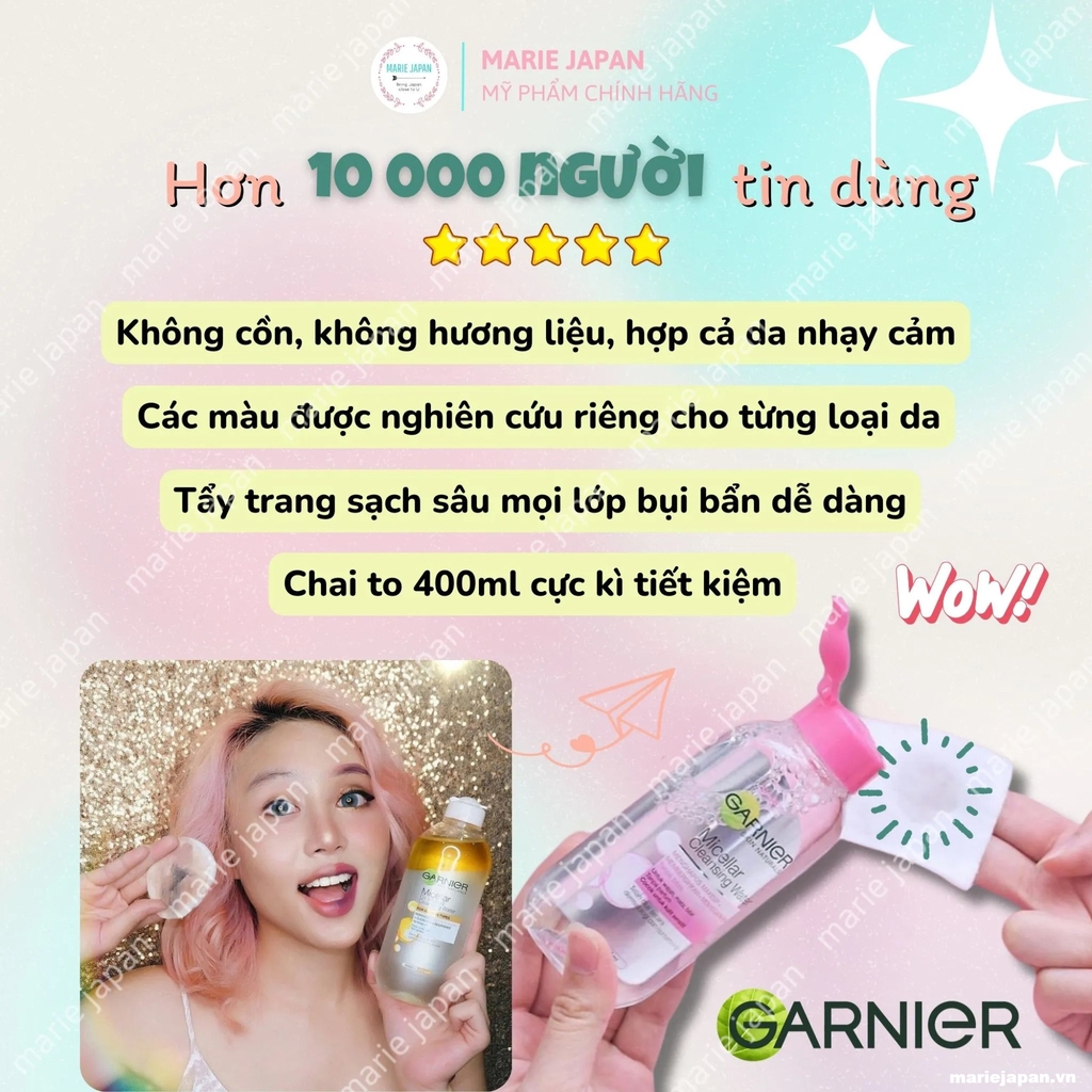 Nước Tẩy Trang Garnier Micellar Cleansing Water