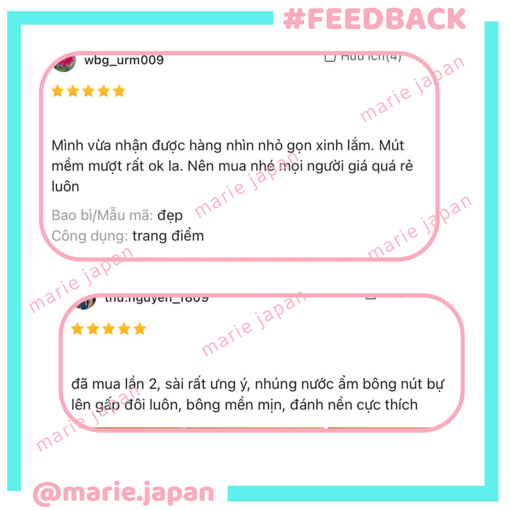 Set 5 Bông Mút Trang Điểm Nhiều Màu Đa Năng Mềm Mại Dễ Tán Nhỏ Gọn Tiện Lợi 