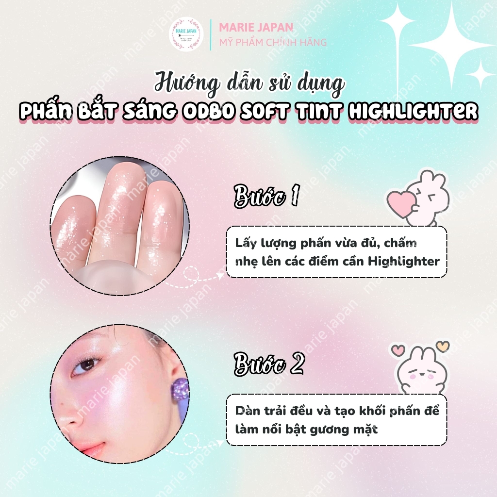 Phấn Bắt Sáng Odbo Soft Tint Highlighter Hộp 4g Thái Lan