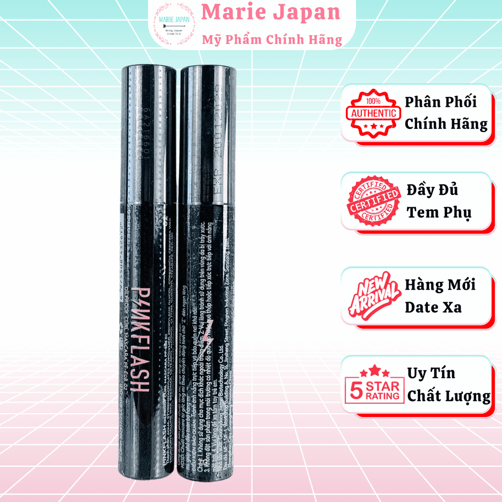 Mascara Pinkflash Oilproof Curl Mascara E08
