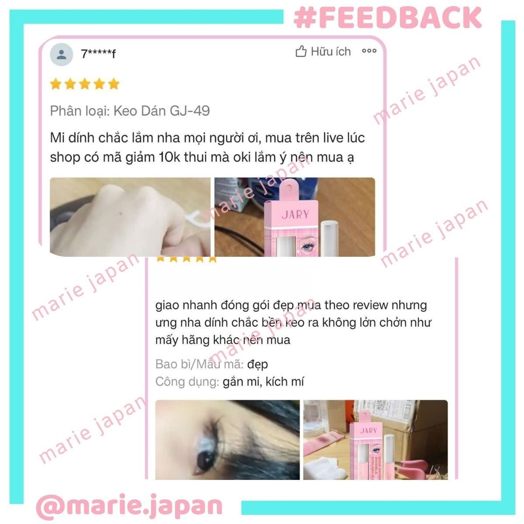 Keo Dán Mi JaRy Siêu Chắc Khô Nhanh Chống Nước Quick Drying Invisible Eyelash Glue Lọ 7ml