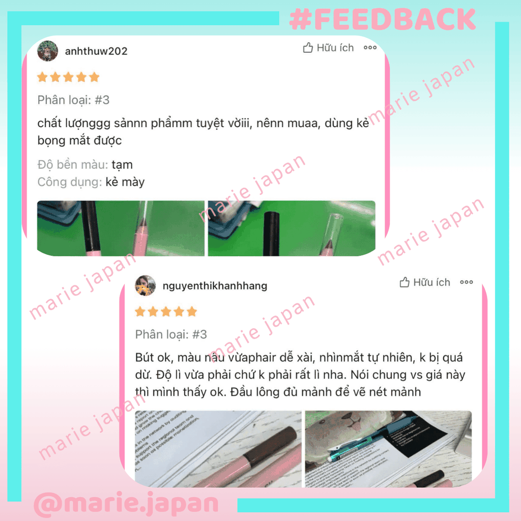 Chì kẻ mày Pinkflash Siêu Bền Màu, Chống Thấm Nước  Waterproof Auto Eyebrow Pencil E09