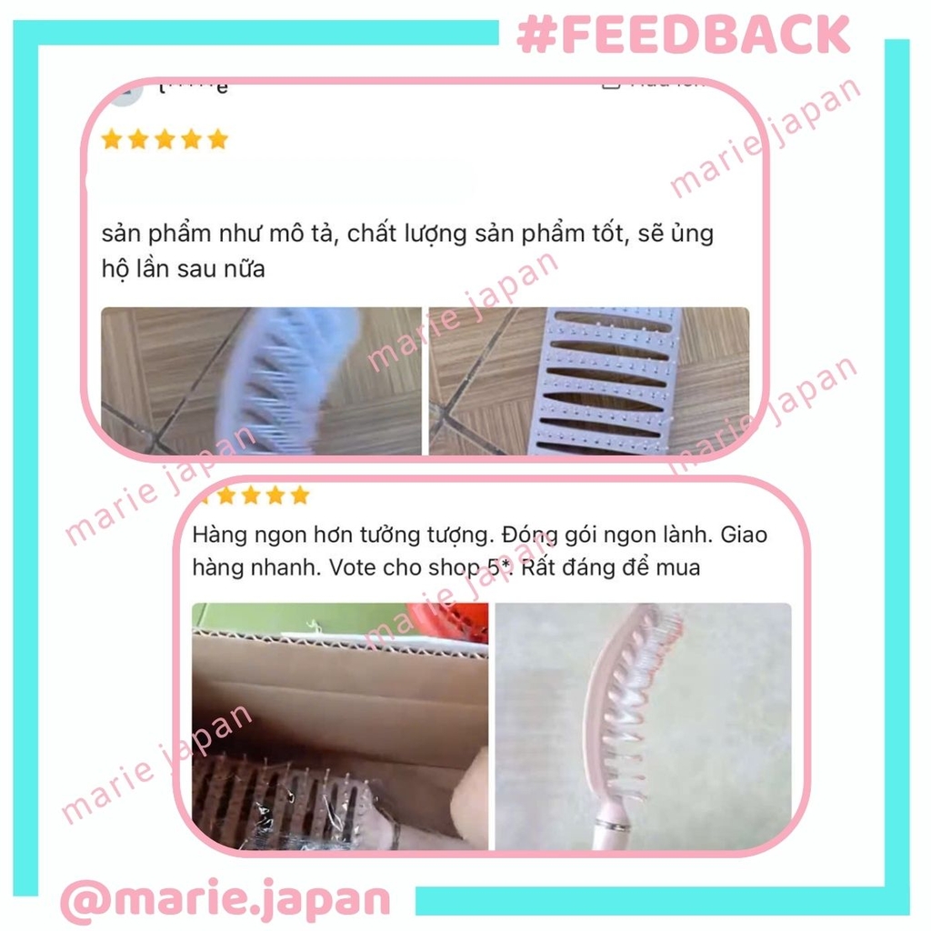 Lược Chải Tóc Massage Da Đầu Gỡ Rối Đệm Khí Tạo Kiểu Tóc Xoăn Dài Phồng Chân Tóc Tiện Lợi - MÀU HỒNG