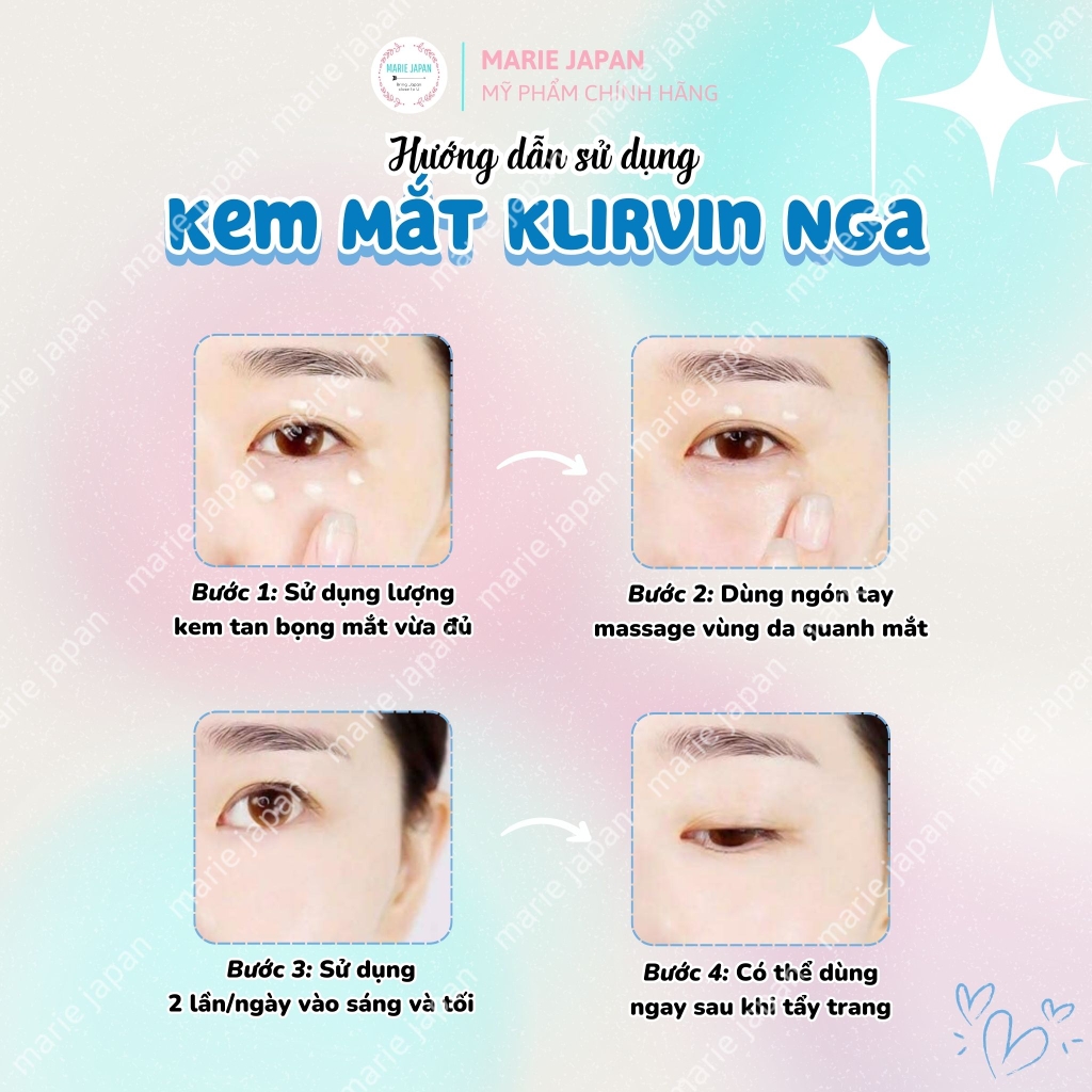 Kem Mắt Klirvin Giảm Thâm Quầng Nếp Nhăn Tan Bọng Mắt Nga Tuýp 20g