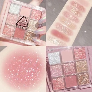 Phấn Mắt DIKALU Coco Venus 9 Ô Màu Nhũ Lấp Lánh Siêu Đẹp