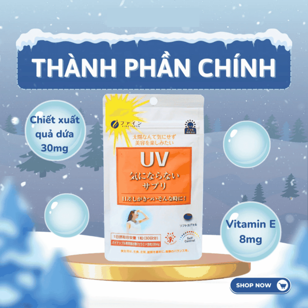 Viên Uống Chống Nắng UV Fine Japan Gói 30 viên