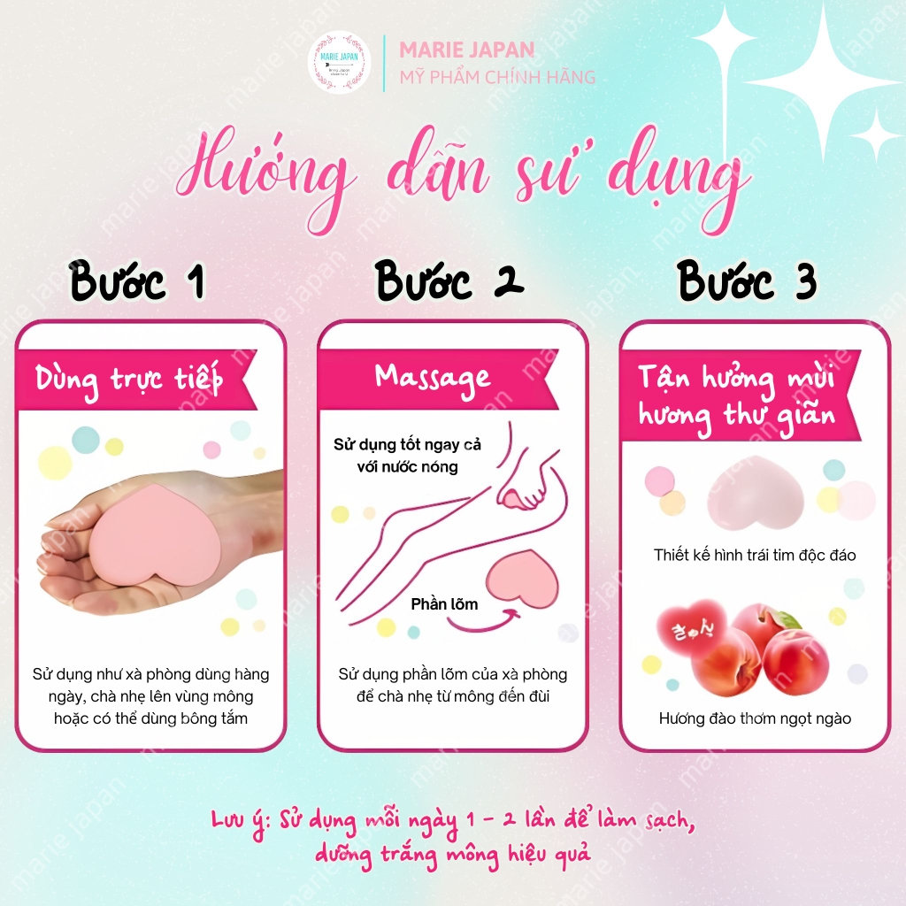 Xà Phòng Mông Pelican Giảm Thâm Dưỡng Sáng Hip Care Soap Nhật 80g