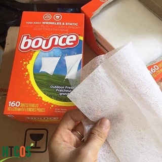 Giấy Thơm Bounce Làm Thơm  Quần Áo Và Mềm Vải Mỹ HỘP 160 TỜ