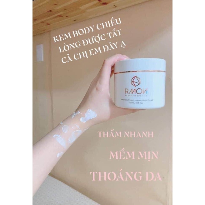 Kem Body RMON White Label Dia Whitening Cream Hũ 200ml