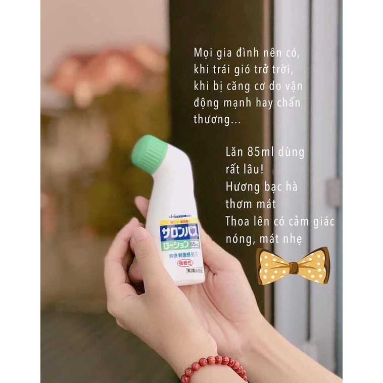 Lăn Xoa Bóp Giảm Đau Nhức Salonpas Nội Địa Nhật Bản 85ml
