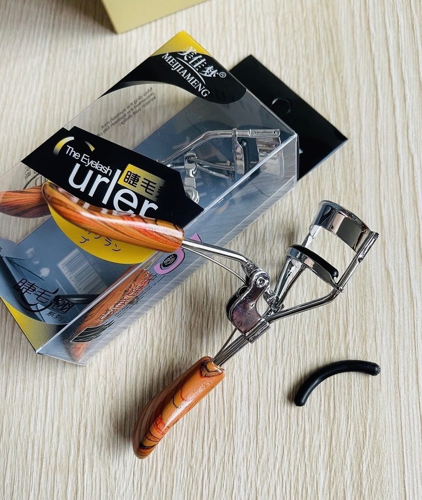 Kẹp Bấm Mi Cán Gỗ MEIJIAMENG The Eyelash Urler Gọn Nhẹ Siêu Cong Mi