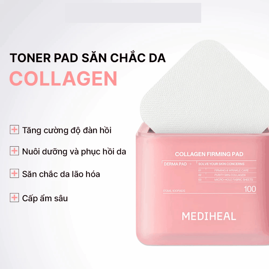 Toner Pad Mediheal Sạch Sâu Dưỡng Ẩm Sáng Da Hàn Quốc Hộp 100 Miếng