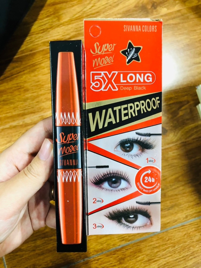Mascara Sivanna 2 Đầu Nối Cong Dài Dày Mi Super Model 5X Long 30ml