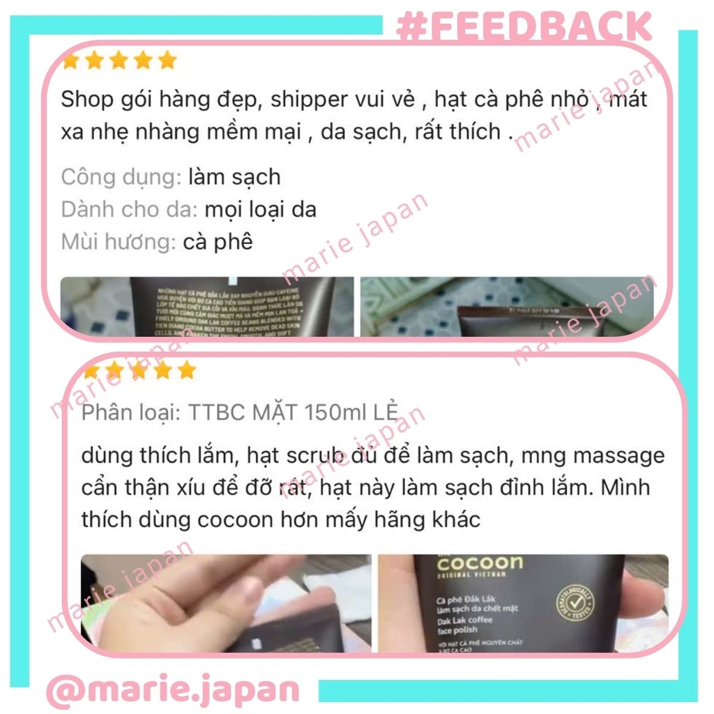 Combo Cocoon 2 Món 1 Xịt Dưỡng Sen Cocoon Hậu Giang 100ml  + 1 Tẩy TBC Mặt Cocoon Tuýp 150ml