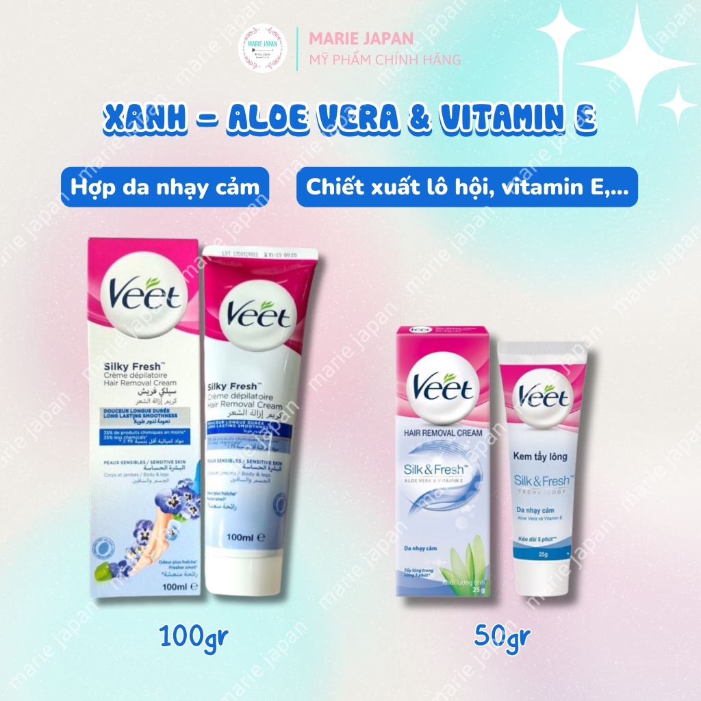 Kem Tẩy Lông Veet Nhẹ Dịu An Toàn Veet Silk & Fresh