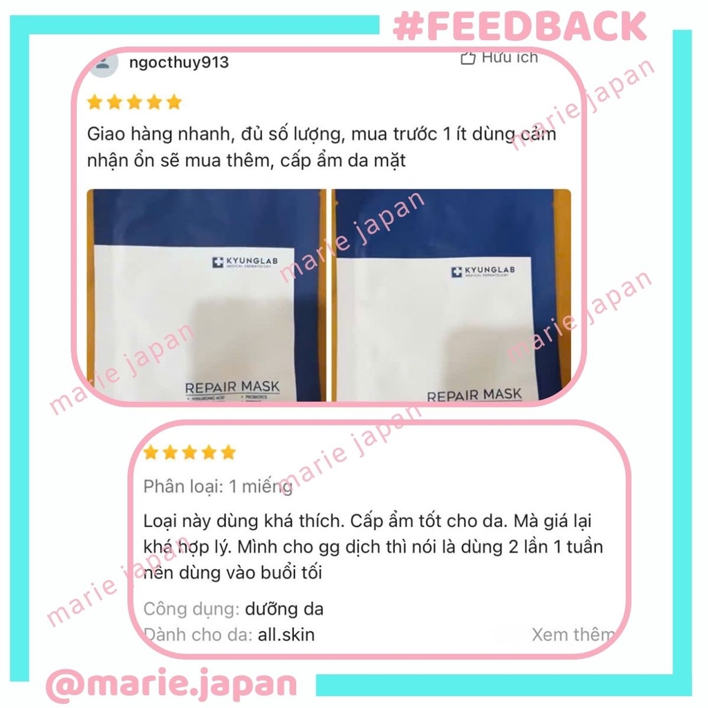 Mặt Nạ KyungLab Repair Mask Phục Hồi Cấp Ẩm Làm Dịu Hỗ Trợ Tái Tạo Hàn Quốc