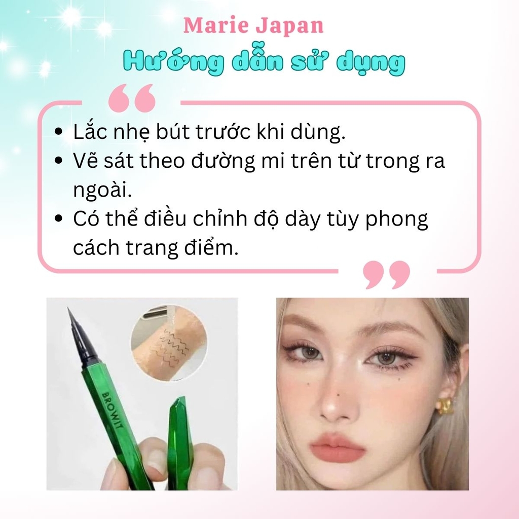 Bút Kẻ Mắt Nước Browit By Nongchat Xanh Lá Aurora Long Stay Mới Bền Màu Chống Nước