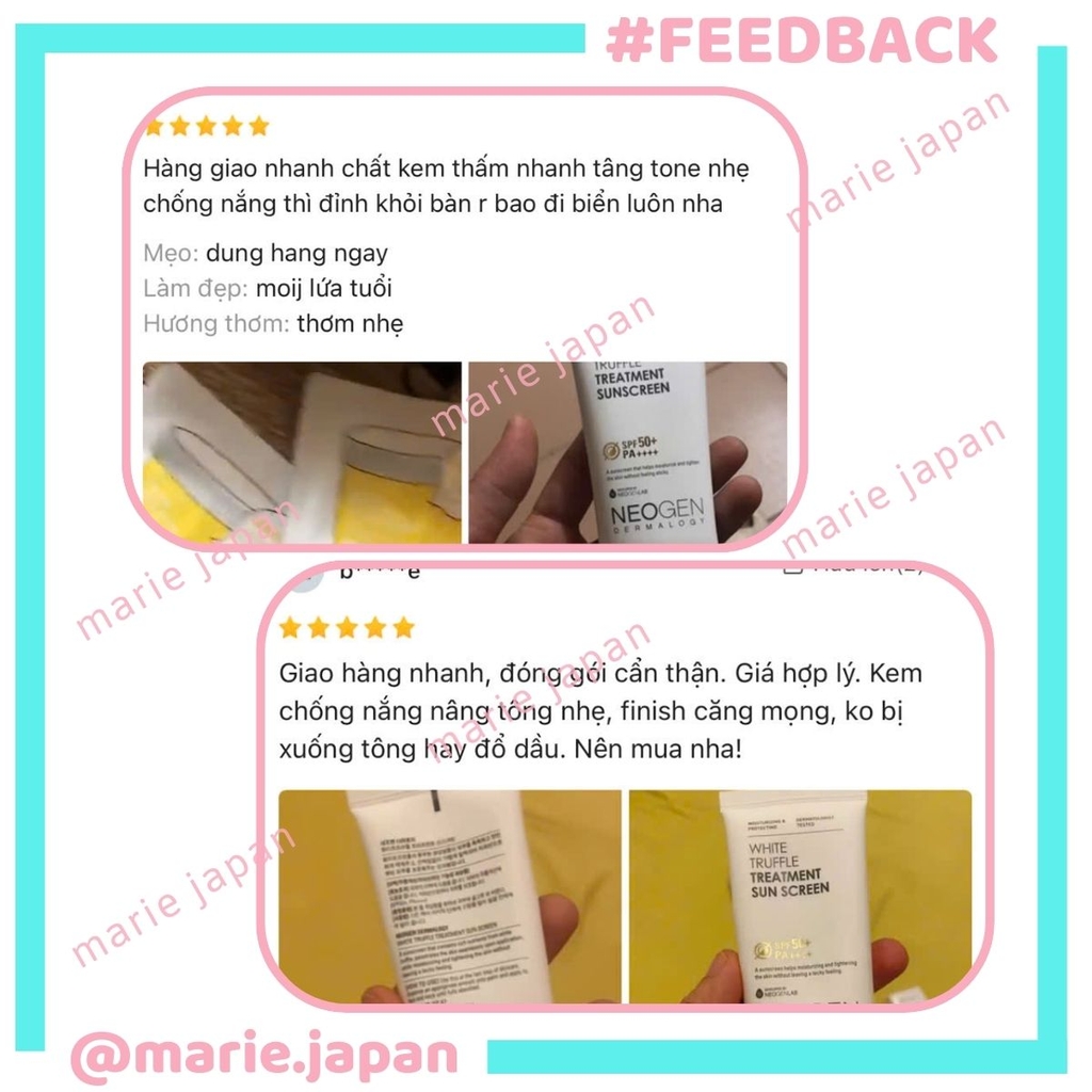 Kem Chống Nắng Neogen White Truffle Treatment Nâng Tone Cấp Ẩm Bảo Vệ Da Toàn Diện Hàn Quốc Tuýp 50ml